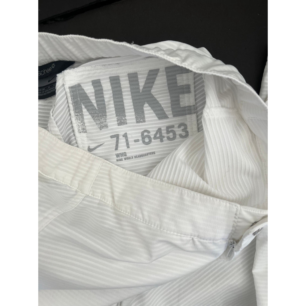 Nike Sphere Dry Y2K White Track Pants Women’s Medium Vintage Pinstripe Zip Ankle - Picture 10 of 12